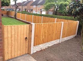 full perimeter lap panel and wood fence