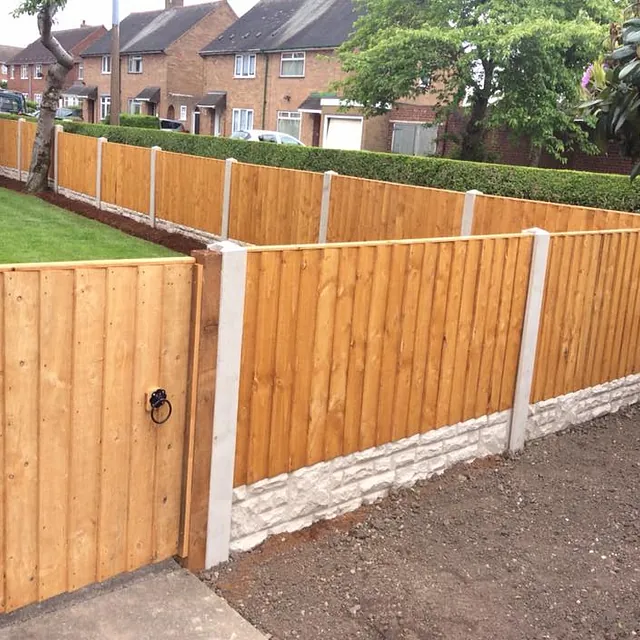 full perimeter lap panel and wood fence